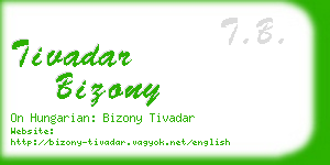 tivadar bizony business card